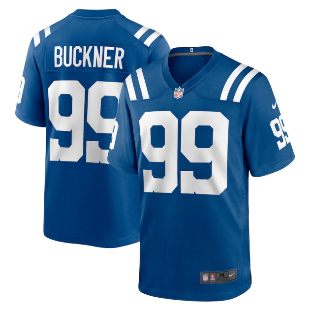 mens nike deforest buckner royal indianapolis colts game jersey